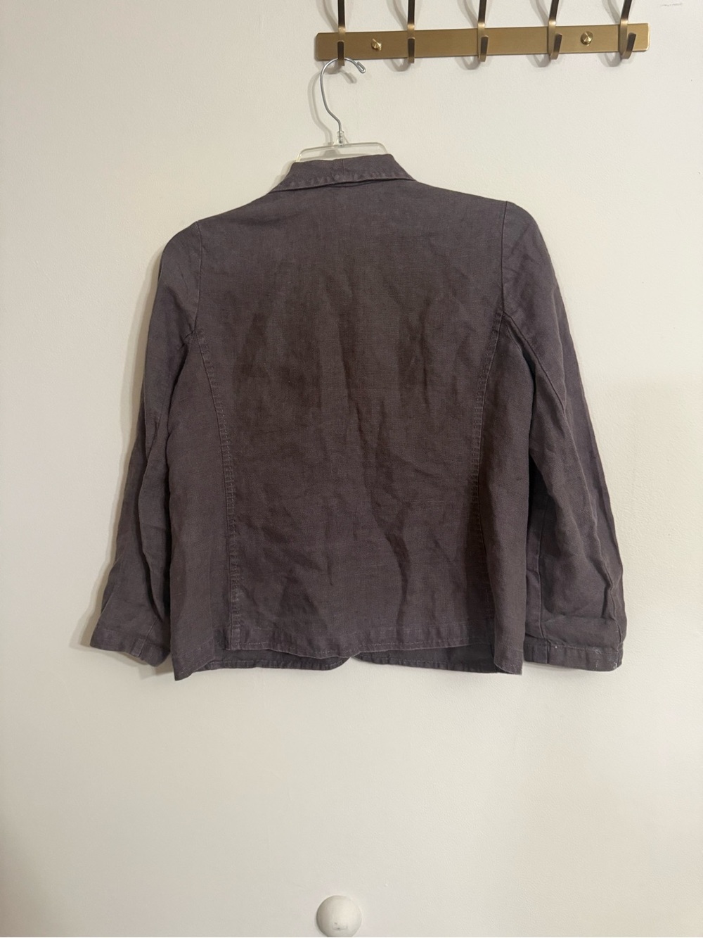 Eileen Fisher Small P 100% Irish Linen Crinkle Pant Suit Lagenlook Artsy Boho - Picture 6 of 9